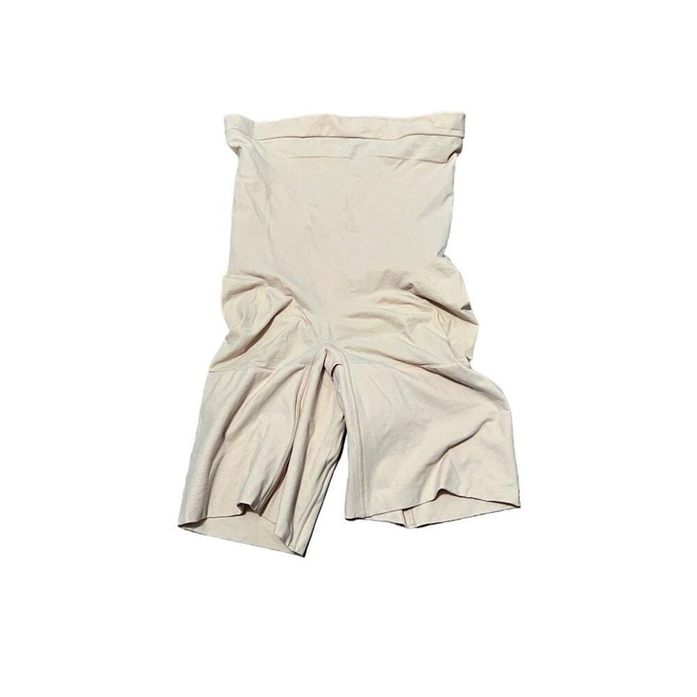 Spanx High Waist Spandex Shorts 2745 Womens 2X Nude